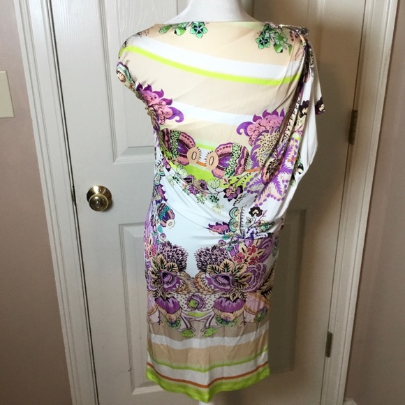 Roberto Cavalli Floral Sleeveless Dress shoulder Pin - EU38 - Picture 2 of 10